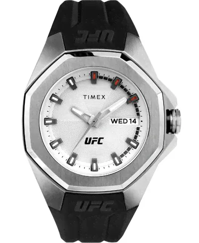 Мужские часы UFC Quartz Pro, черные силиконовые, 44 мм Timex 15960504 | black (mbz160223)-2